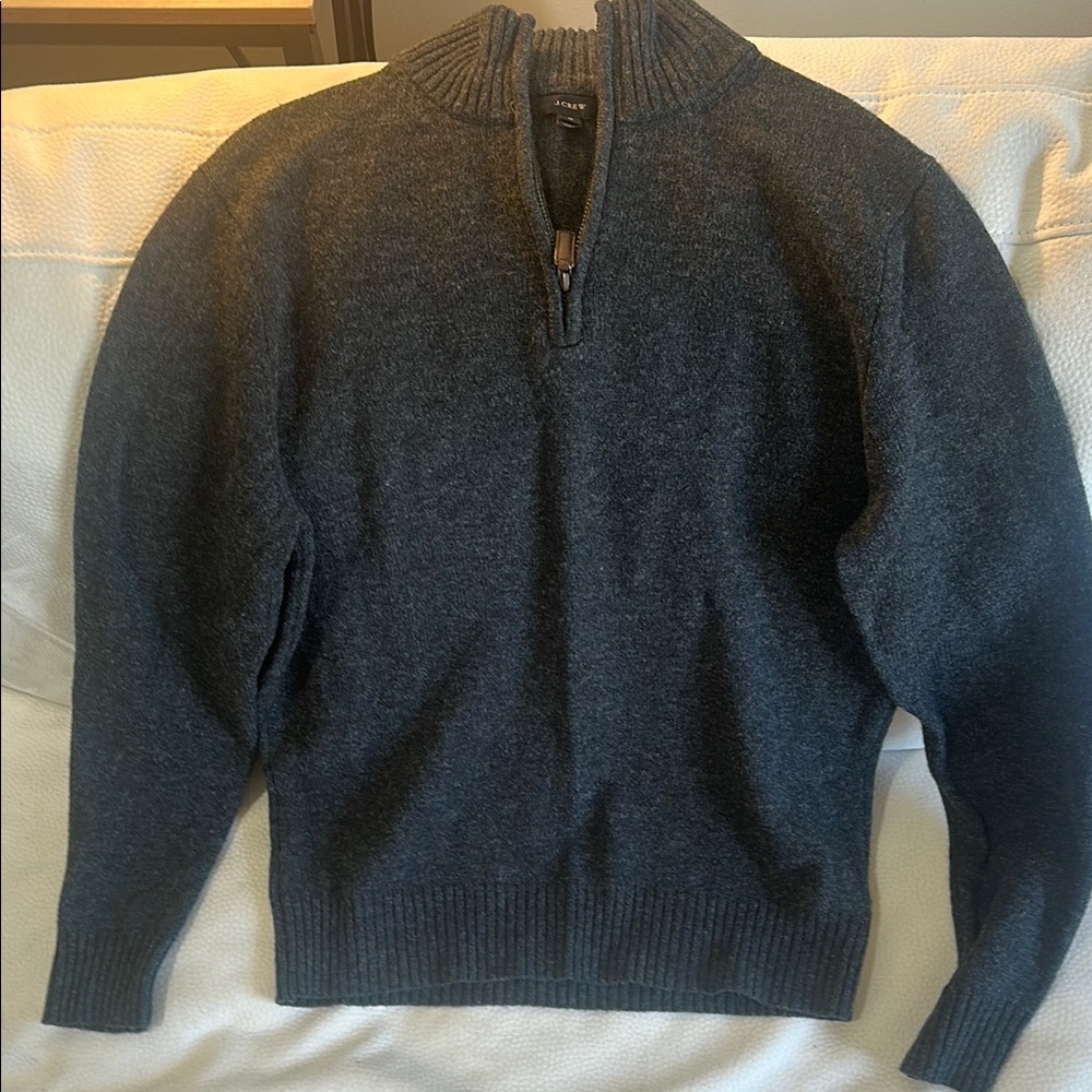J. Crew Gray Zip Up Sweater Classic Style